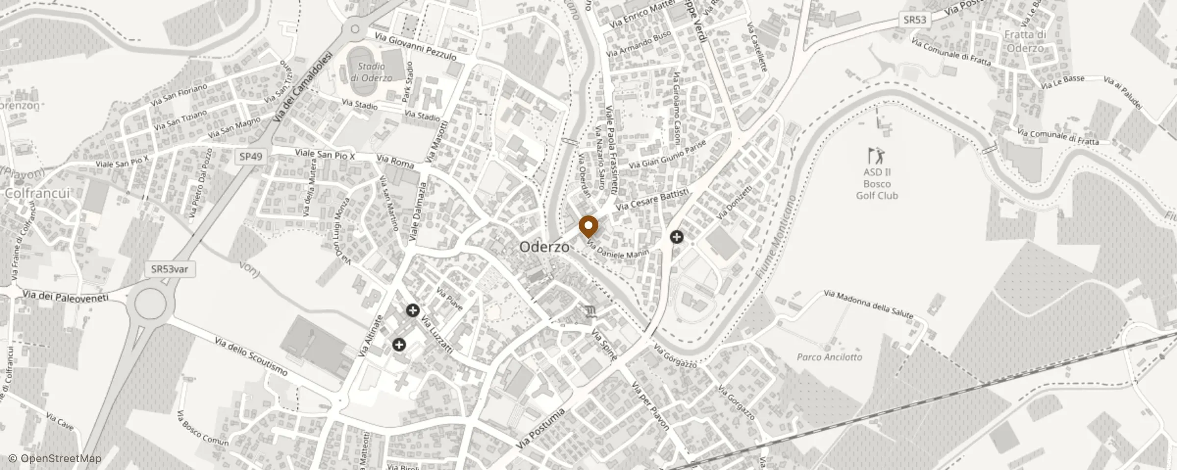 Mappa: Via Daniele Manin, 9, 31046 Oderzo
